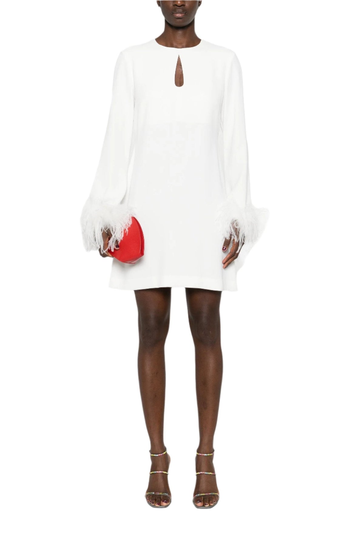 Robe courte à plumes Poker Parosh