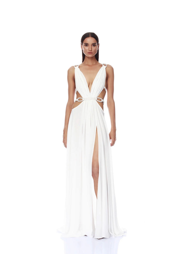 Bronx and Banco Brielle White Diamond Gown