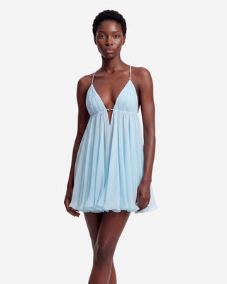 Yvon L'Étoile du Sud New Silk Dress, Powder Blue