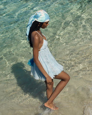 Yvon L'Étoile du Sud New Silk Dress, Powder Blue
