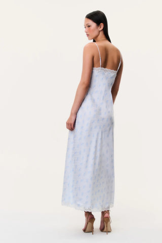 LoveShackFancy Manuela Silk-Blend Maxi Slip Dress
