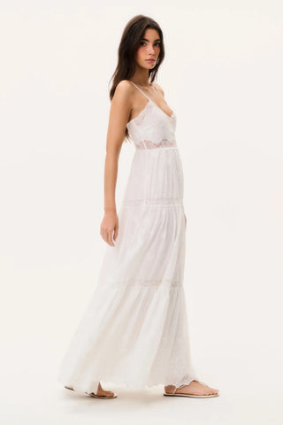 LoveShackFancy Espa Lace-Trimmed Maxi Dress