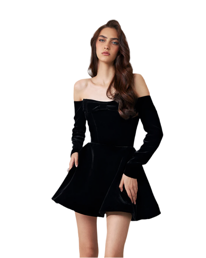 Robe courte noire Silène Yvon