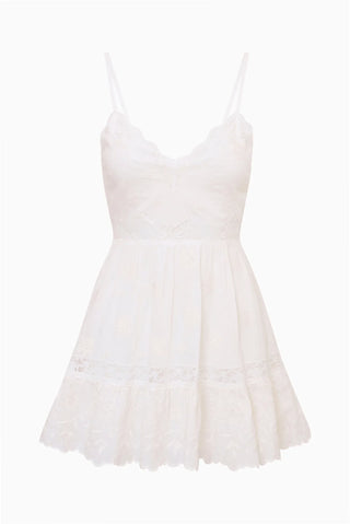LoveShackFancy Soli Cotton Lace Mini Dress