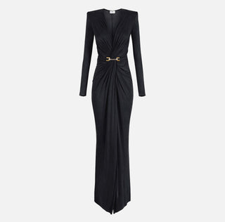 Red Carpet Dress en jersey cupro avec logo bijou
