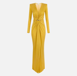 Red Carpet Dress en jersey cupro avec logo bijou