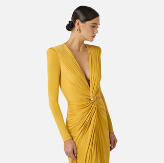 Red Carpet Dress en jersey cupro avec logo bijou