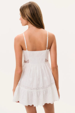 LoveShackFancy Soli Cotton Lace Mini Dress