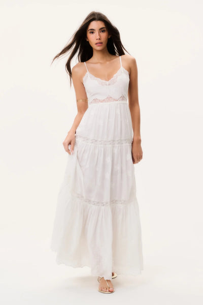 LoveShackFancy Espa Lace-Trimmed Maxi Dress