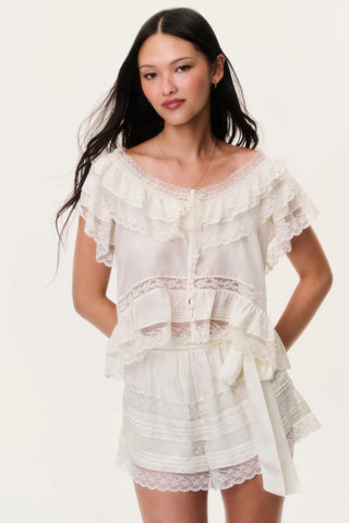 Emanuela Silk Lace Shorts