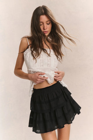 LoveShackFancy Ruffle Mini Heritage Skirt