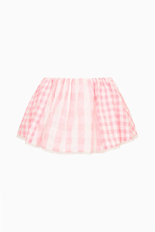 LoveShackFancy Jonie Seersucker Mini Skort