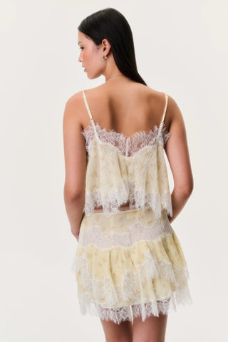 LoveShackFancy Elysia Cotton-Silk Crop Top