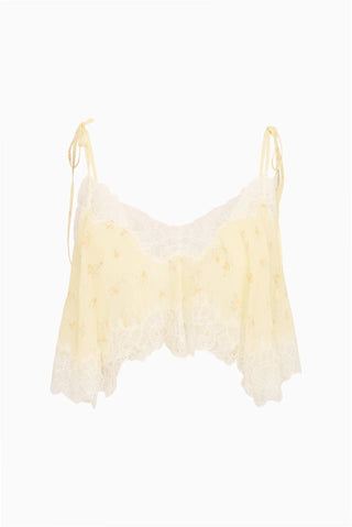 LoveShackFancy Elysia Cotton-Silk Crop Top