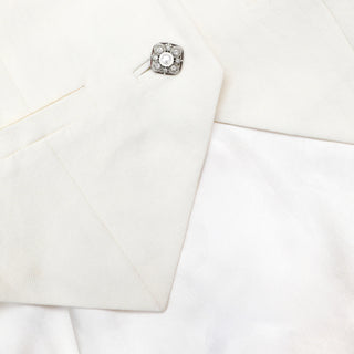 Self-Portrait Cream linen blend satin midi dress
