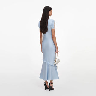 Self-Portrait Blue Lace Midi Dress
