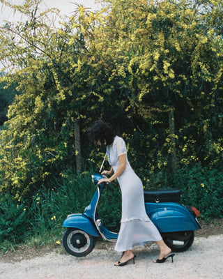 Self-Portrait Blue Lace Midi Dress