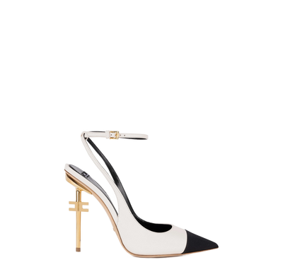 Escarpins slingback en cuir nappa Elisabetta Franchi