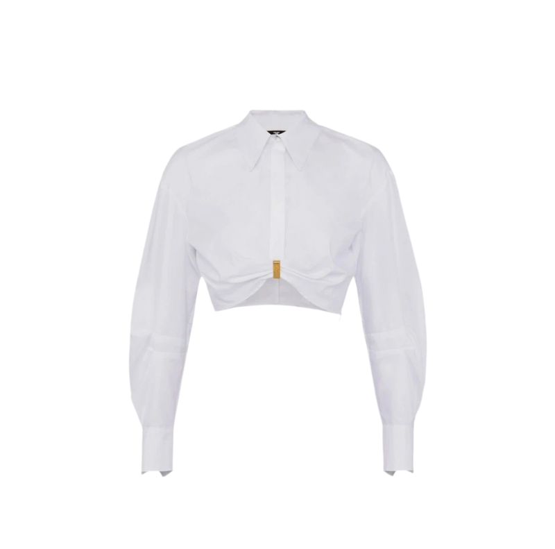 Chemise courte en popeline à anneau doré Elisabetta Franchi