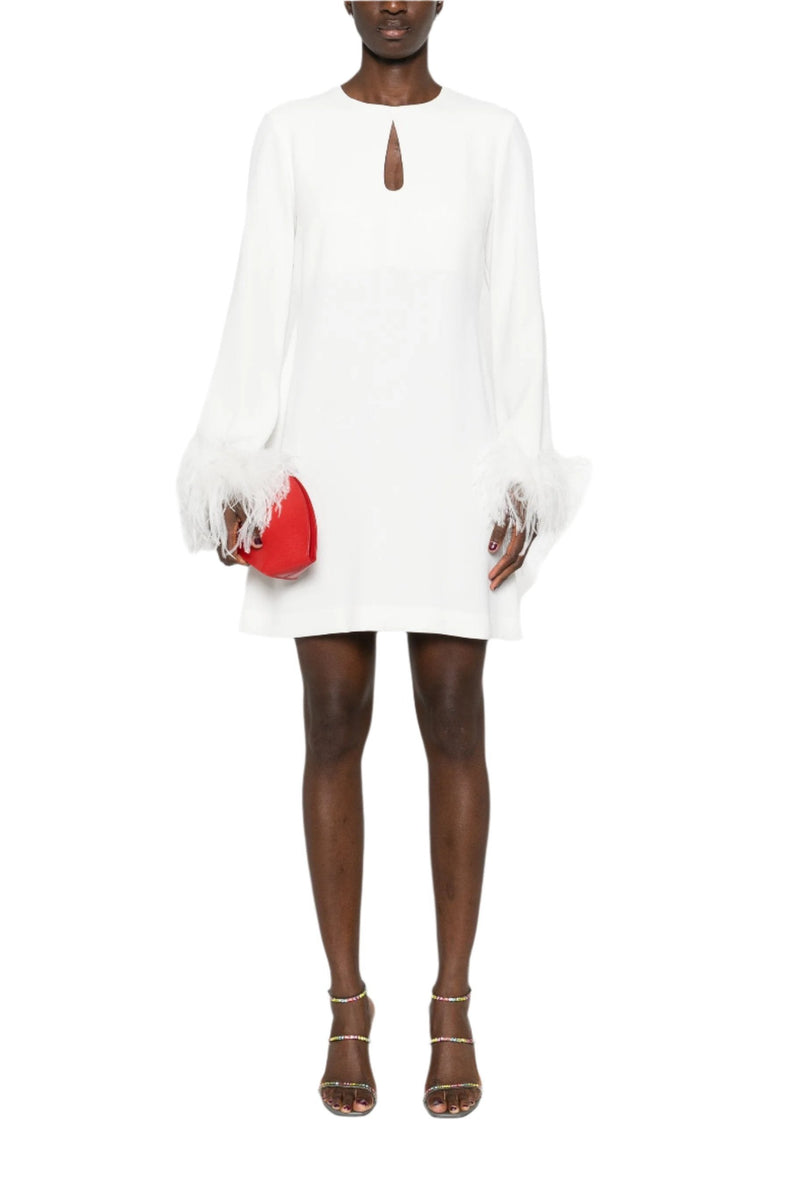 Robe courte à plumes Poker Parosh