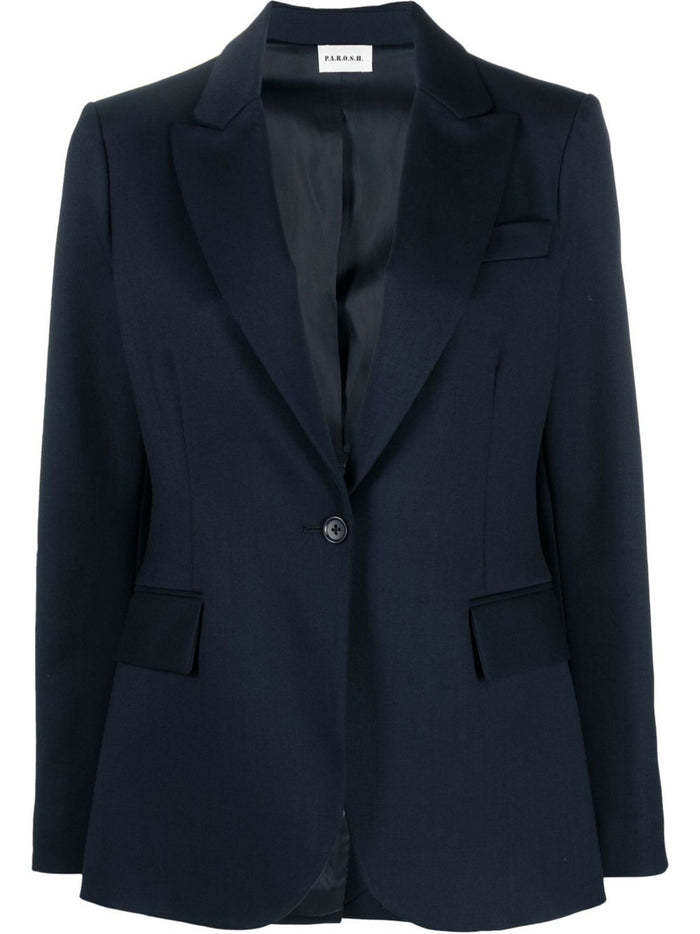 Parosh Liliuxy Navy Wool Blazer