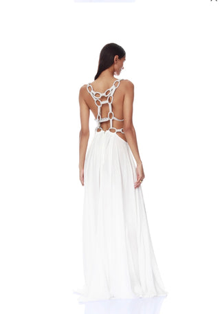 BRIELLE Diamond Gown in White