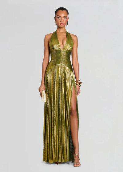 Retrofête Elanil Halter Maxi Dress