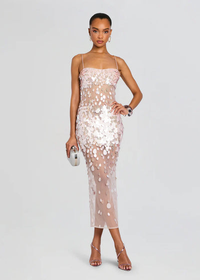 Robe longue brodée Mischa Retrofête