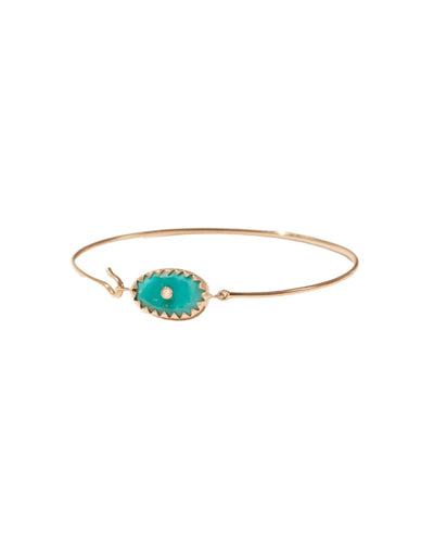 Pascale Monvoisin Orso Gold, Diamond and Turquoise Bracelet