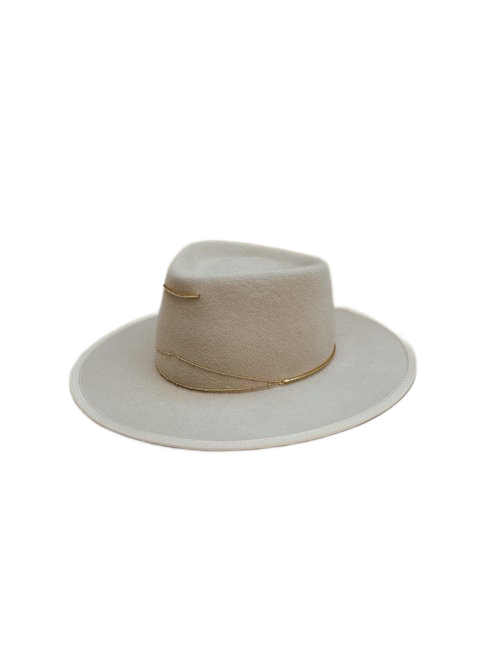 Anna Wool Felt Hat with Gold Jewel, Made in Marseille