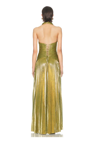 Robe Retrofête Elanil, vert péridot métallisé