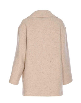 Elisabetta Franchi Wool Coat, Milk