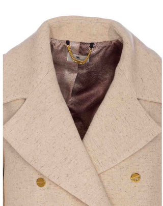Elisabetta Franchi Wool Coat, Milk