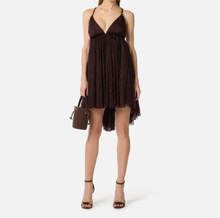 Robe en dentelle Elisabetta Franchi, cacao