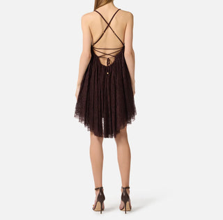 Robe en dentelle Elisabetta Franchi, cacao